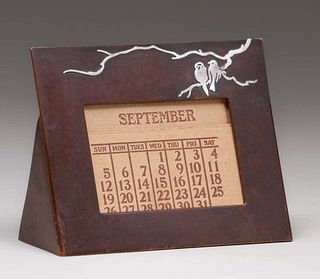 Heintz Sterling on Bronze #1158 Desk Calendar c1915