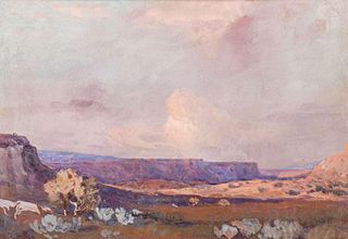 Carl Oscar Borg Southwest Landscape Gouache c1910