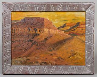 Florence Dixon Painting "Uranium Country" c1960s