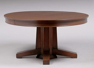 Lifetime Furniture Co 54"d Dining Table c1910.