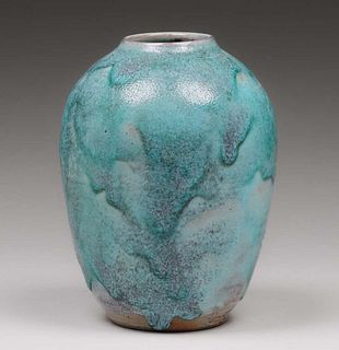 Jugtown Pottery Chinese Blue Vase