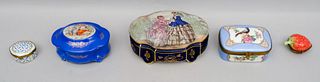 Lot of 5 Porcelain Painted Boxes