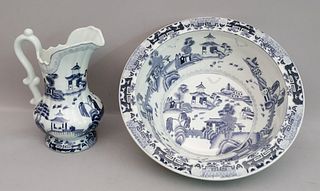 Chinese Porcelain / Ironstone Wash Pitcher & Basin