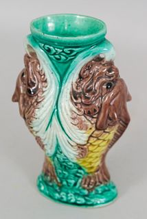 Chinese Inspired Majolica Dragon Vase