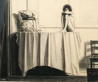 Sidney Goodman, "Girl on a Table"