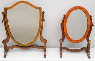 Lot of Two Antique Shaving Mirrors
