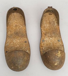 Pair of Antique Iron Diving Shoes