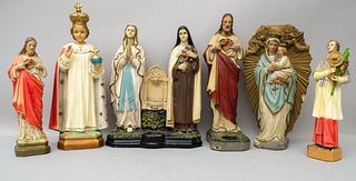 Large Group Plaster & Chalkware Religious Icons