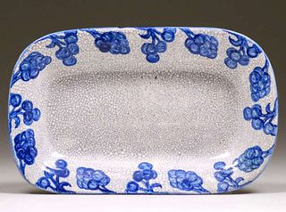 Dedham Pottery Grapevine Rectangular Plate c1910s