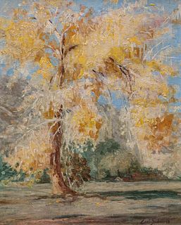 Carl Schmidt Autumn Sycamore Tree c1920s