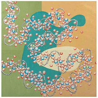 CISCO JIMÉNEZ, Moléculas culeras, Sin firma, Acrílico sobre tela, 130 x 130 cm, Con certificado | CISCO JIMÉNEZ, Moléculas culeras, Unsigned, Acrylic 