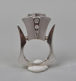Halina Fuchs Modernist 14K White Gold Ring