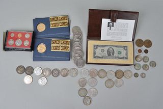 Estate Group Silver Dollars & Other Currency