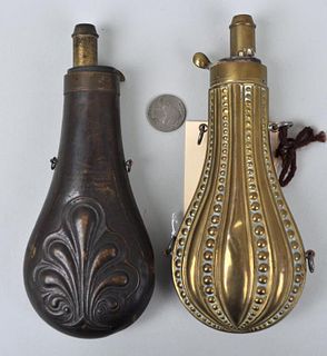 Two Antique Powder Flasks