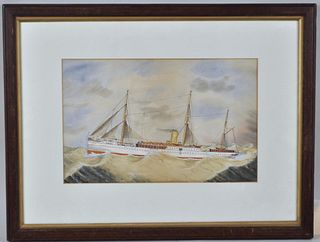 Marine Painting, "SS Tartar" W/P