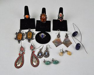Group Misc Silver & Stone Jewelry