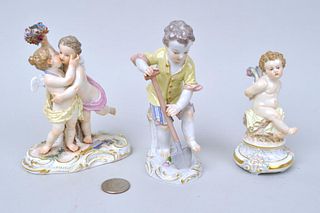 Group of Meissen Porcelain Figures