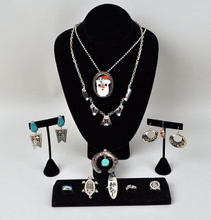 Group Sterling Native American Jewelry