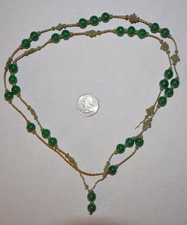Green Jade Bead Necklace