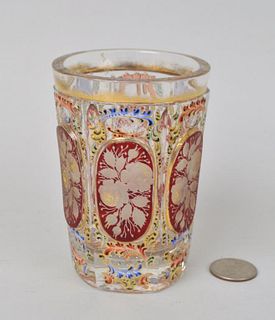 Moser Polychrome Decorated Tumbler