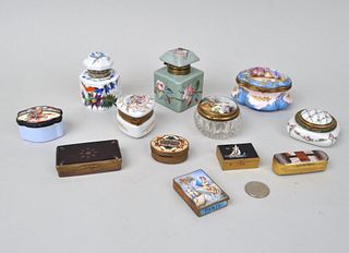 Group Twelve Porcelain Patch Boxes