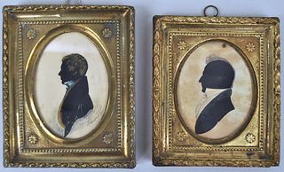 Two Framed Silhouette Portraits