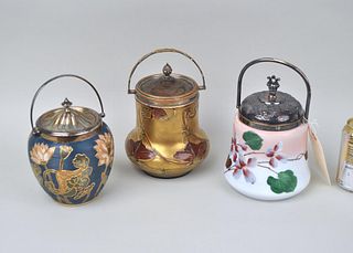 Three Victorian Biscuit Jars