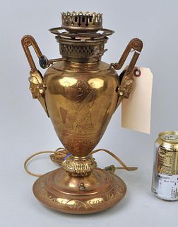Victorian Lustre Greek Style Urn Form Lamp