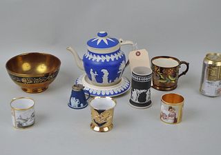 Estate Group Eight English Porcelain/Pottery Wares