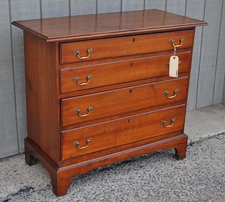 CT Cherrywood Chippendale Four Drawer Chest