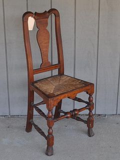 Queen Anne Maple Spanish Foot Side Chair