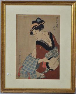 Japanese Woodblock Print, Kitagawa Utamaro