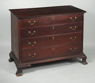 CT Chippendale Cherrywood Four Drawer Chest