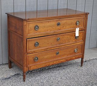 French Directoire Fruitwood Three Drawer Chest