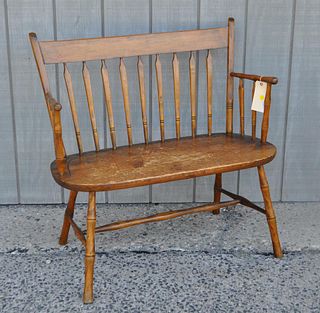 Country Arrowback Windsor Pine Bench