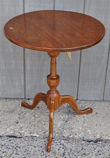 American Mahogany Round Top Tip Table