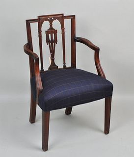 Period Federal Carved Mahogany Arm Chair