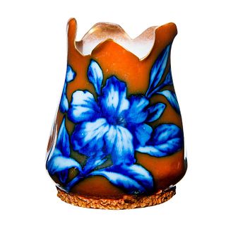 Doulton Blue Floral Vase