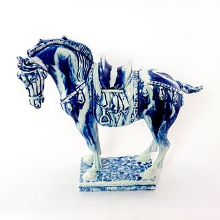 Blue Flambe Figurine, Tang Horse