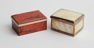 FRENCH GILT-METAL-MOUNTED ENGRAVED MOTHER-OF-PEARL BOX