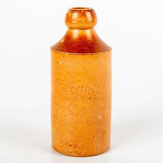 Doulton Lambeth Stoneware, M.E. Curtis Ginger Beer Bottle