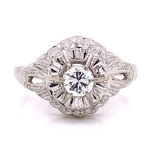 18k 1930’s Diamond Engagement Ring