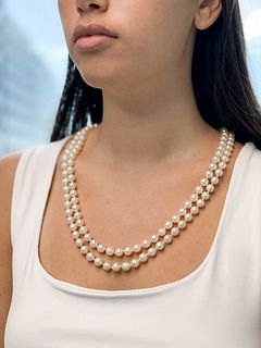 18k Retro Diamond Sapphire Pearl Necklace