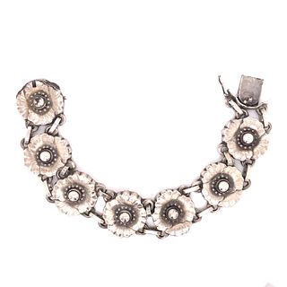JENSEN Sterling Silver Flower Bracelet