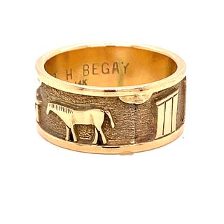14k Vintage Navajo Begay Ring