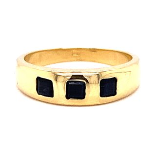 18k Victorian Gypsy Sapphire Ring