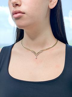 Italian 18k Diamond Necklace