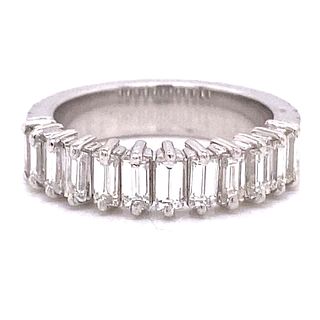 18k Baguette Diamond Half Eternity Ring