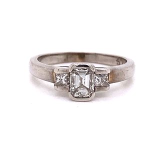 18k Princess Cut Diamond Engagement Ring