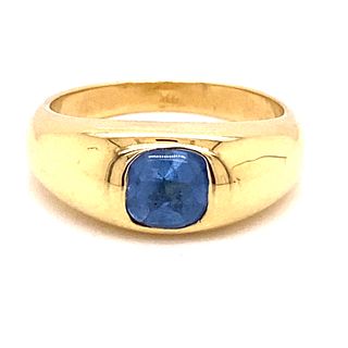 18k Victorian Blue Stone Ring